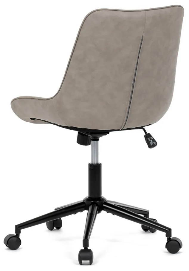 Scaun pivotant de birou cu tapițerie din material bej închis. KA-V3120
