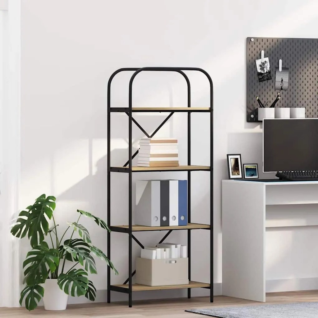 Könyvespolc sonoma tölgy 60 x 30 x 146 cm Faanyag