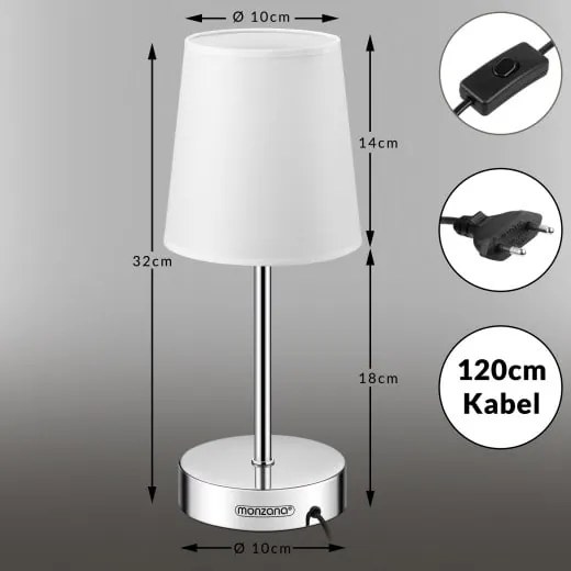monzana® Lumiere asztali lámpa 32x13x13 cm - fehér