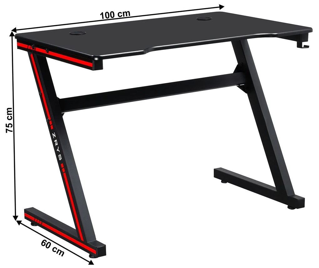 Zondo PC asztal Marcelene (fekete). 1040340