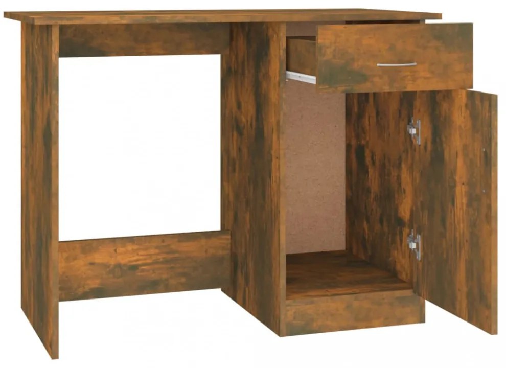 vidaXL füstös tölgy színű szerelt fa íróasztal 100 x 50 x 76 cm