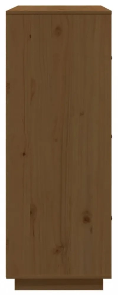 mézbarna tömör fenyőfa magasszekrény 67 x 40 x 108,5 cm
