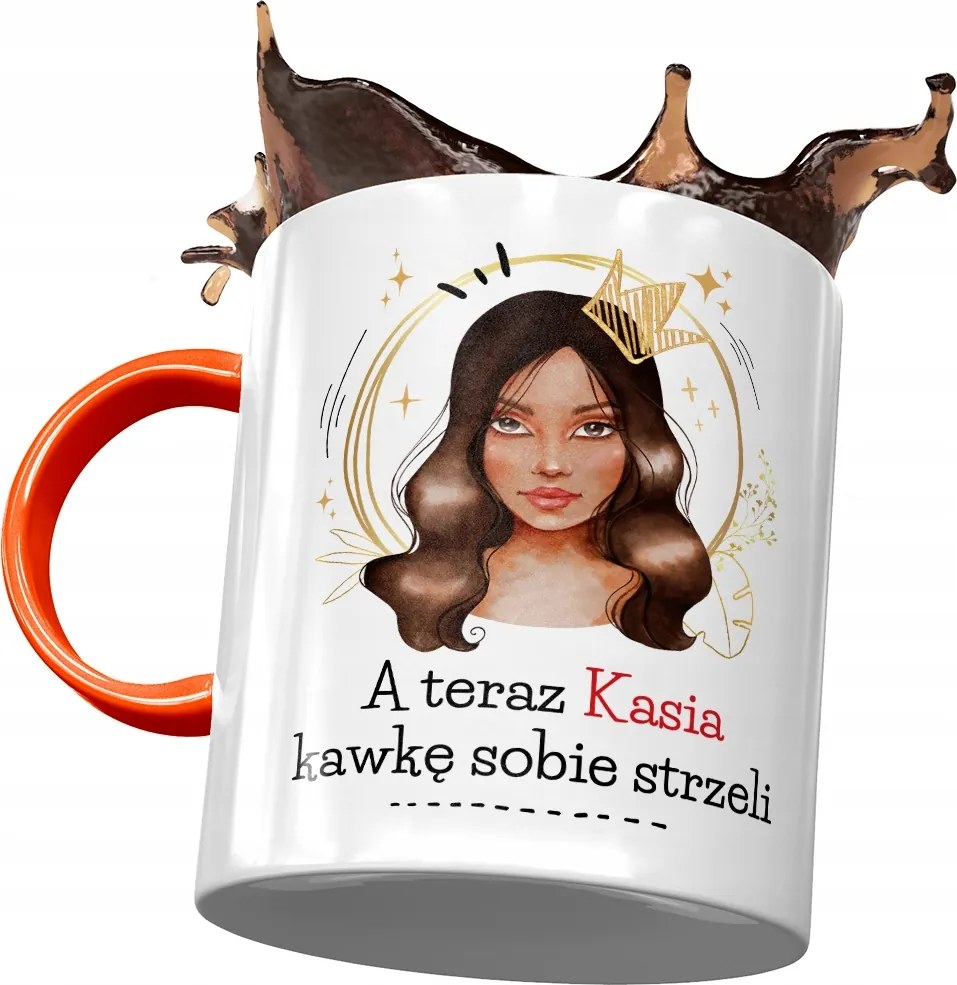 Narancssárga Bögre Katalin Feleség Ajándék Nyomtatott Fotóval