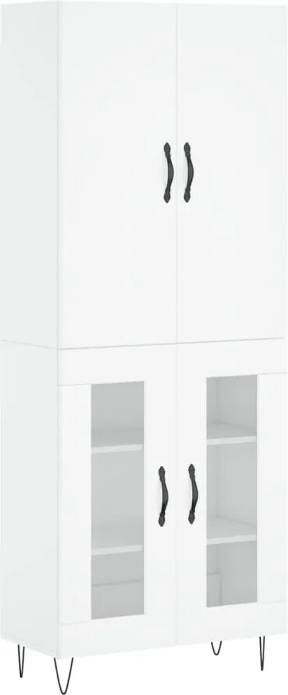 vidaXL fehér szerelt fa magasszekrény 69,5 x 34 x 180 cm