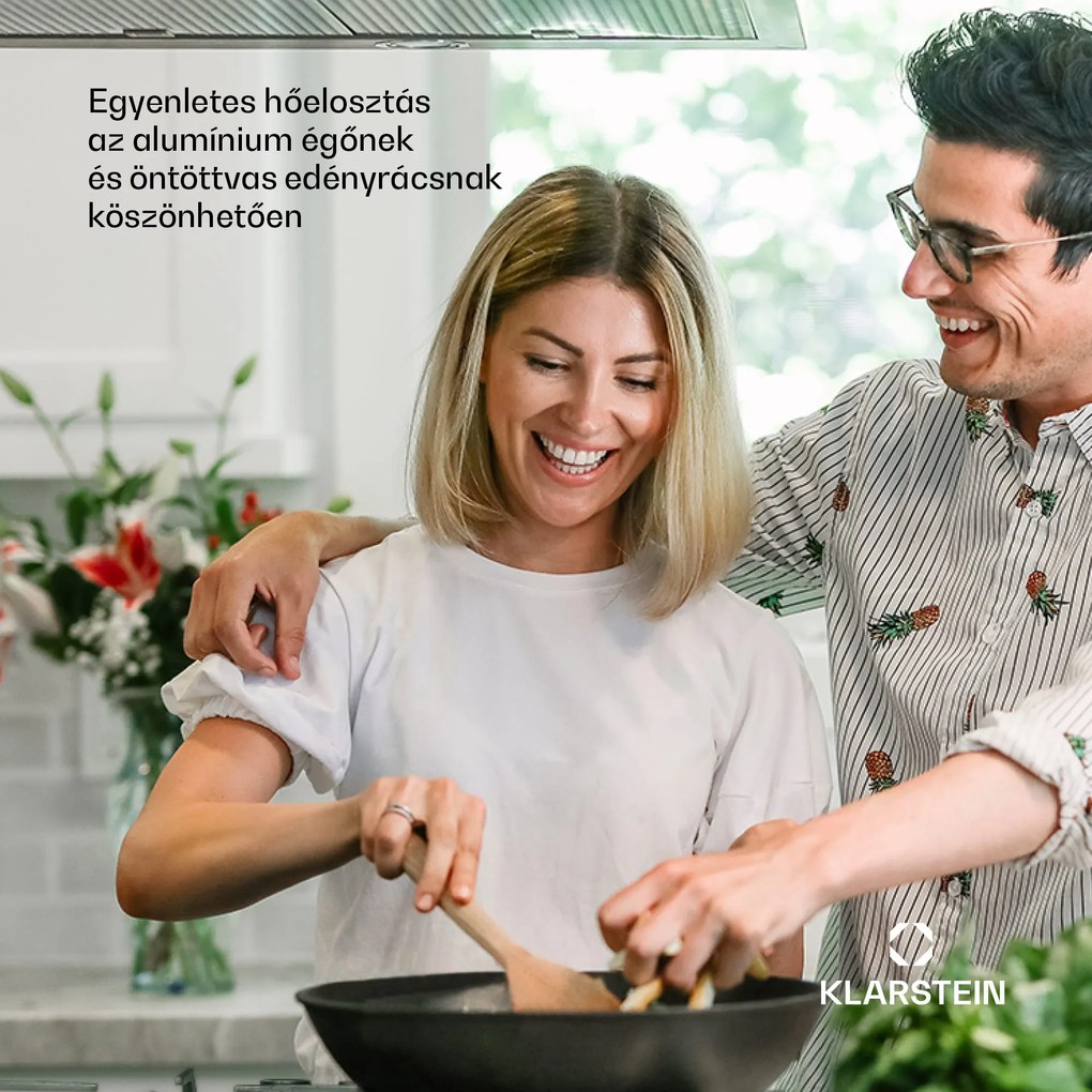 Klarstein Alchemist, gázfőzőlap, 1 wok égő, üvegkerámia