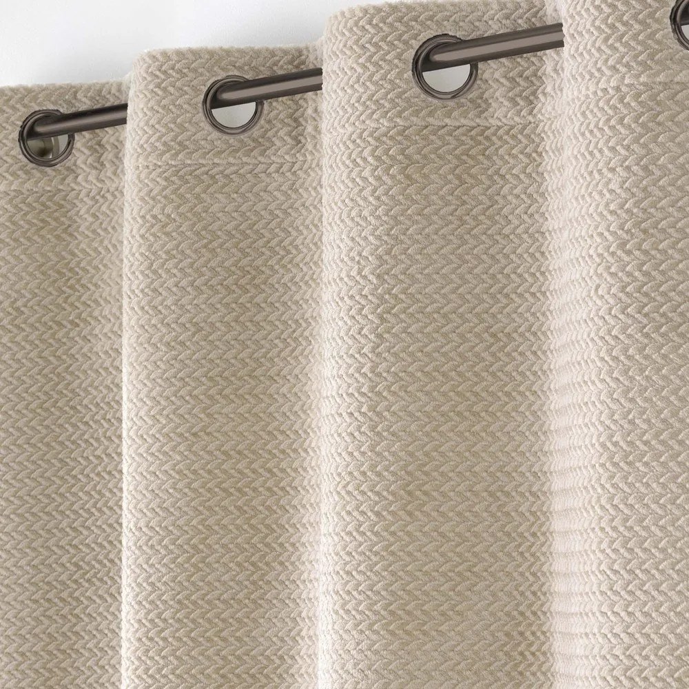 Bézs mikroflanel függöny 140x240 cm Flanela – douceur d'intérieur