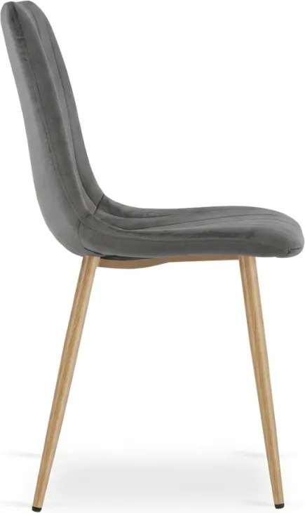 Szürke bársonyszék LAVA PEWTER GREY