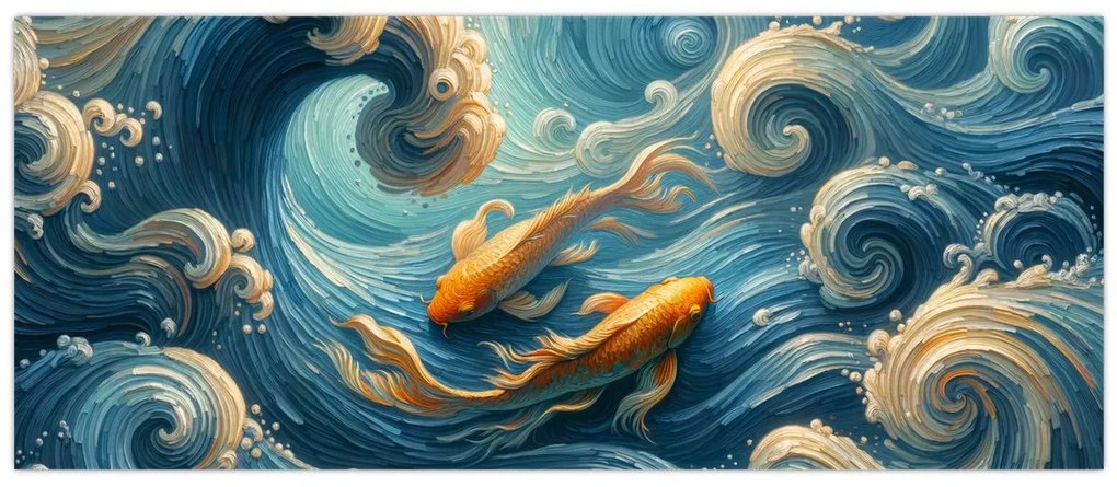 Kép - Aranyhalak (120x50 cm)