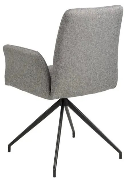 Szürke kárpitozott karfás étkezőfotel Naya – Actona