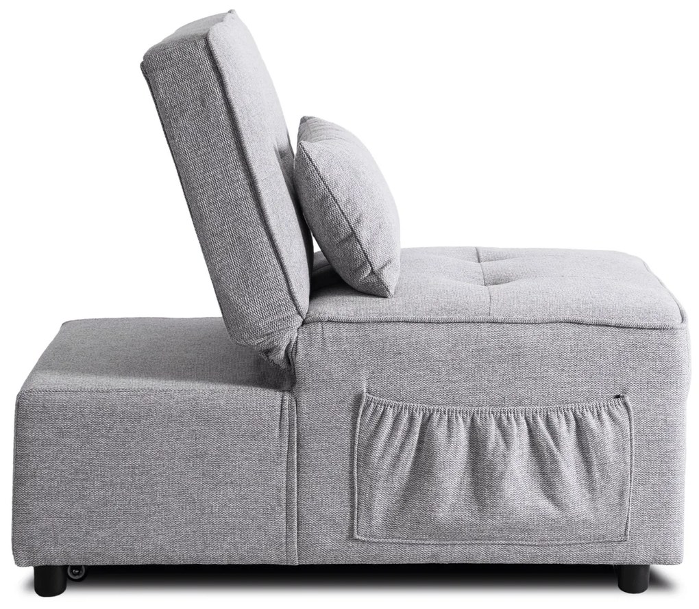 Ágyazható Fotel Szürke Színben. IBERIS 67 cm