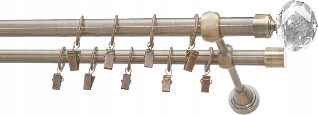 Dupla mennyezeti függönykarnis Kristály csendes békák 25mm 150 cm