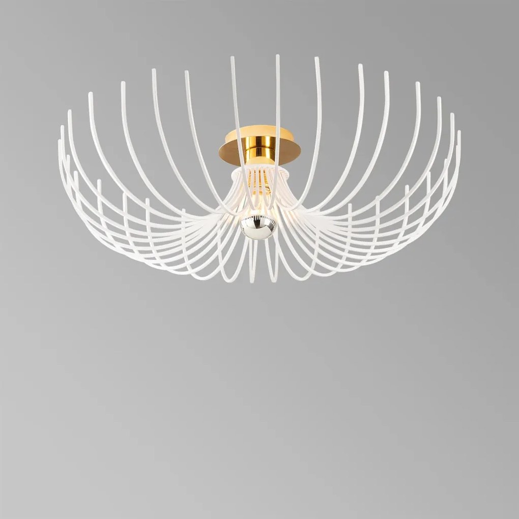 Aspendos N-640 fehér fém függőlámpa, Ø56 cm