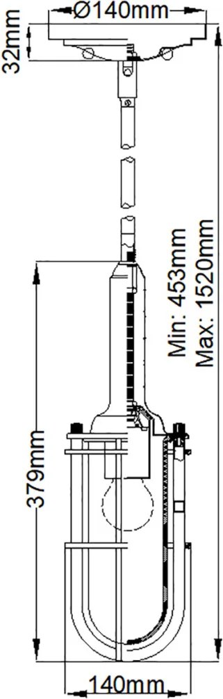 Quintiesse URBAN QN-URBANREST-MP Függőlámpa 1x60W/E27 IP44