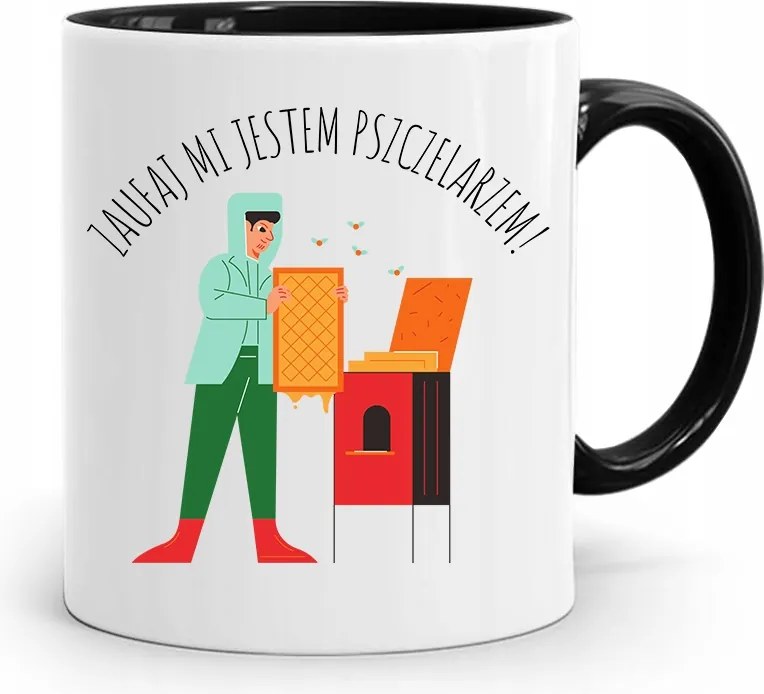 Fekete Bögre Méhésznek Bízz Bennem! Ajándék fényképes nyomattal