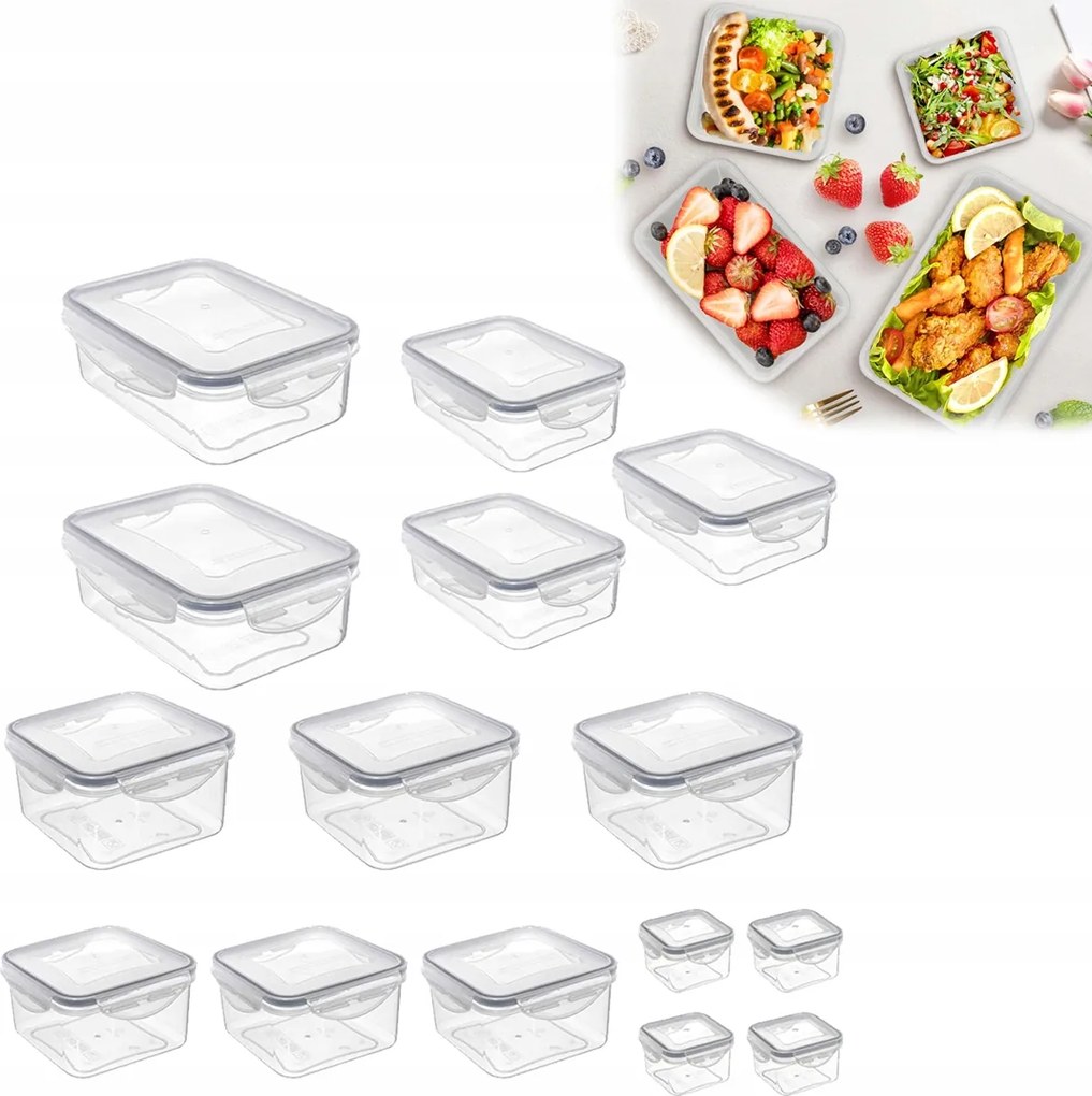 15 db-os ételtároló doboz konyhai szett