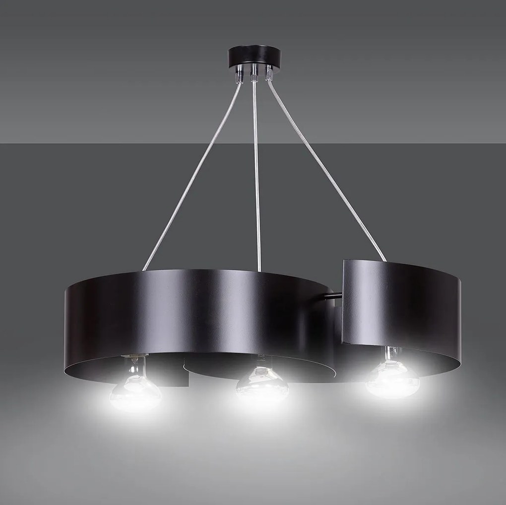 Emibig modern függeszték vixon króm fekete emi284/3