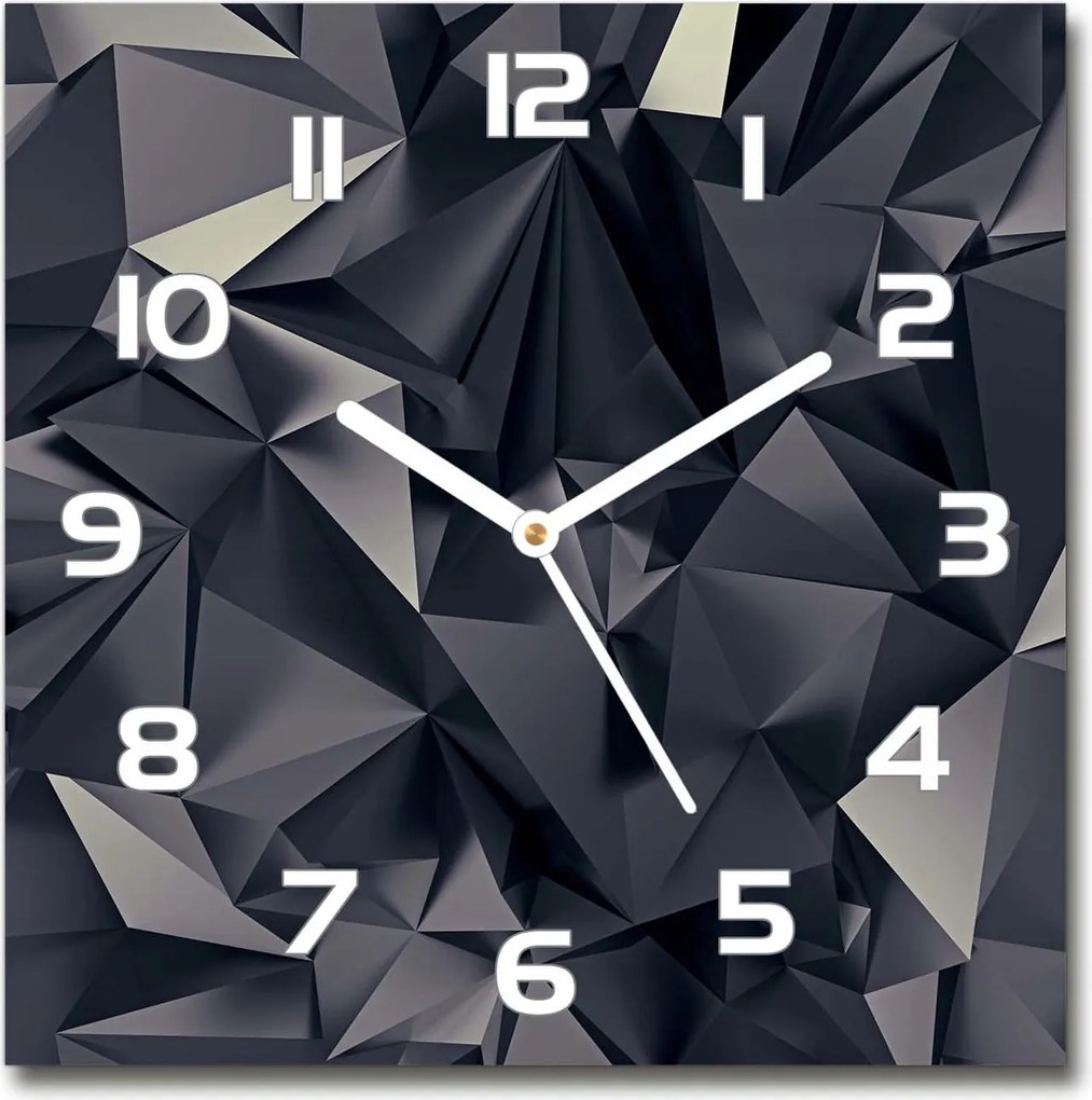 Négyzet alakú üveg falióra Absztrakt háttér 30x30 cm