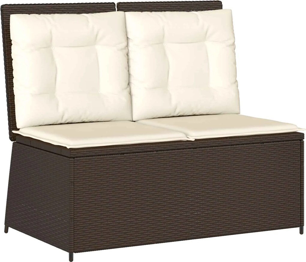 vidaXL Kerti pad Barna polirattan