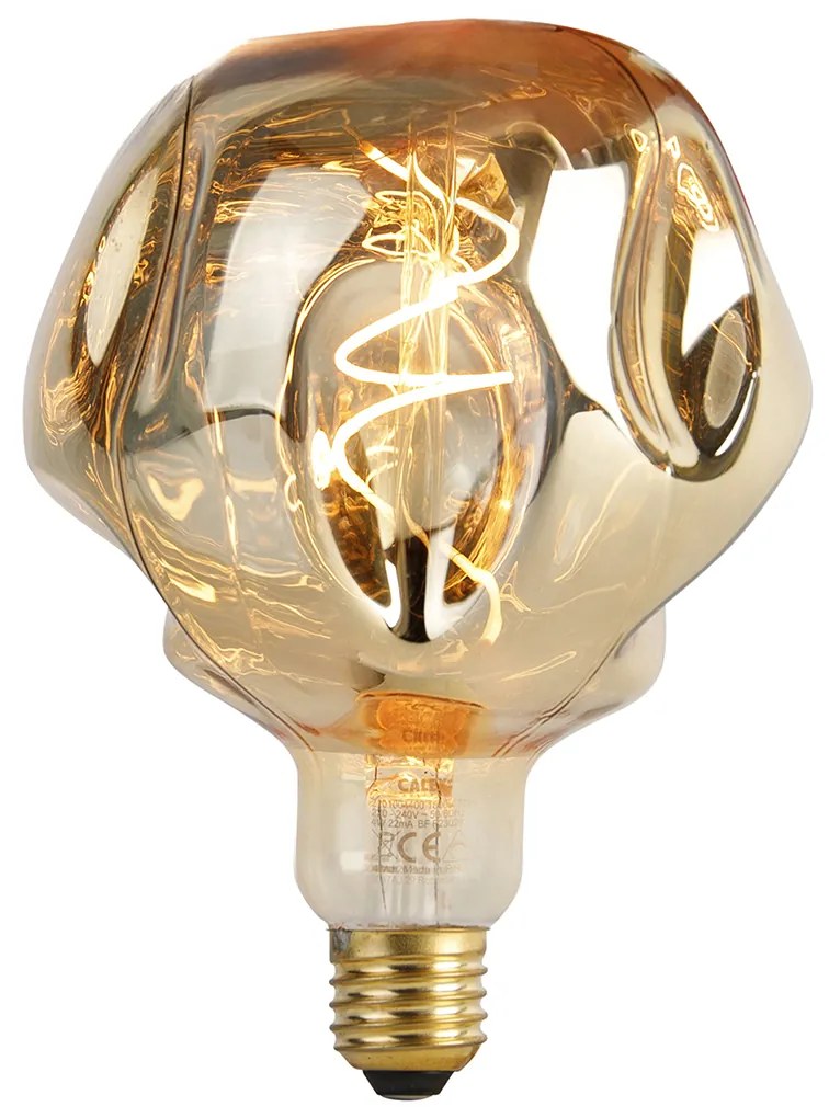 E27 szabályozható LED izzó G125 Tükör Arany 4W 75lm 1800K