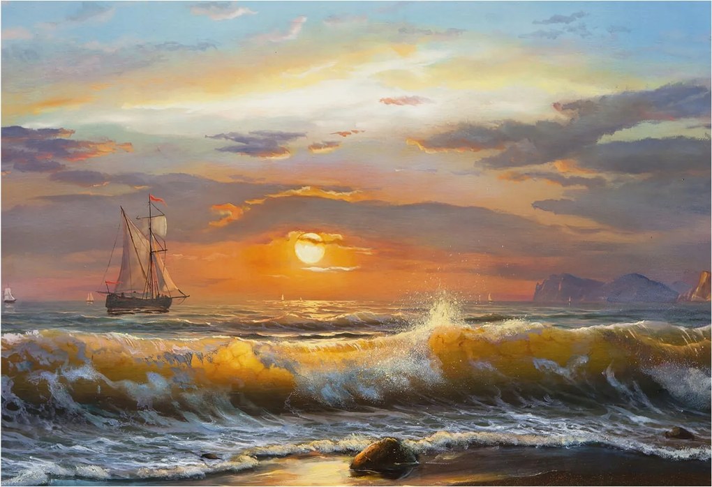 Flizelina fotótapéta Nappaliba és Hálószobába Tengeri panoráma 152x104