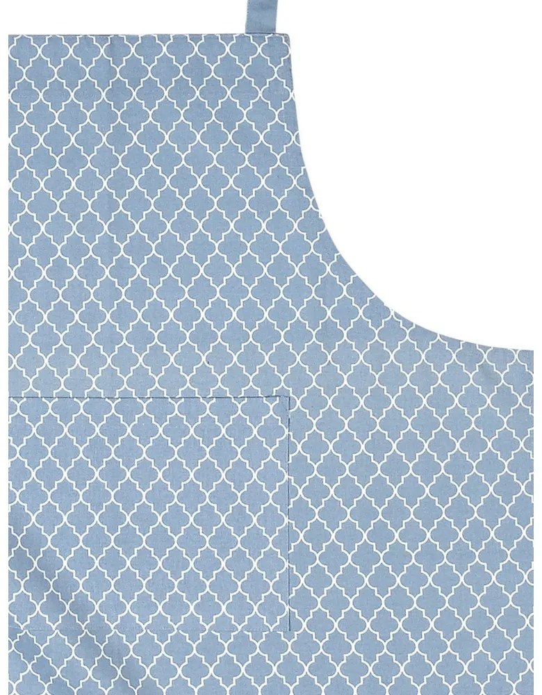 Arabesk világoskék pamut konyhai kötény - Tiseco Home Studio