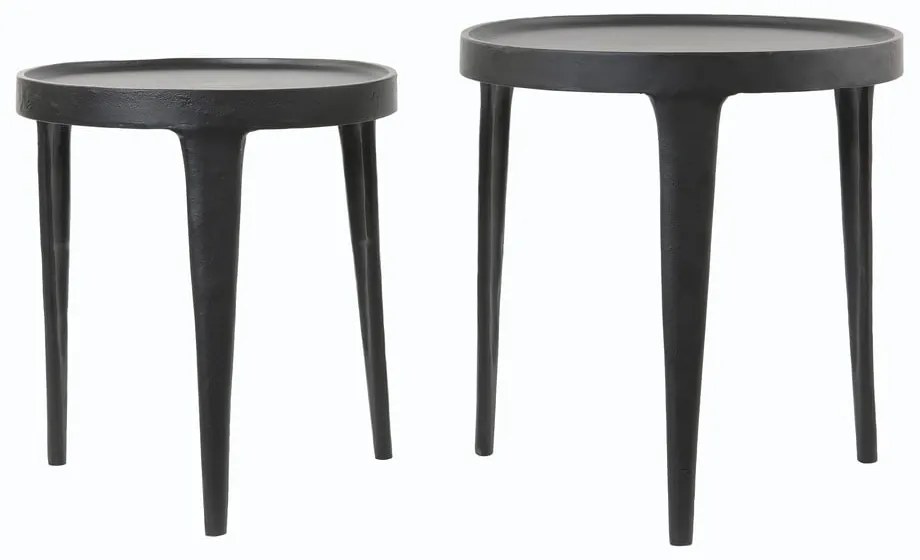 Kerek tárolóasztal szett 2 db-os ø 43 cm Tobias – Light &amp; Living