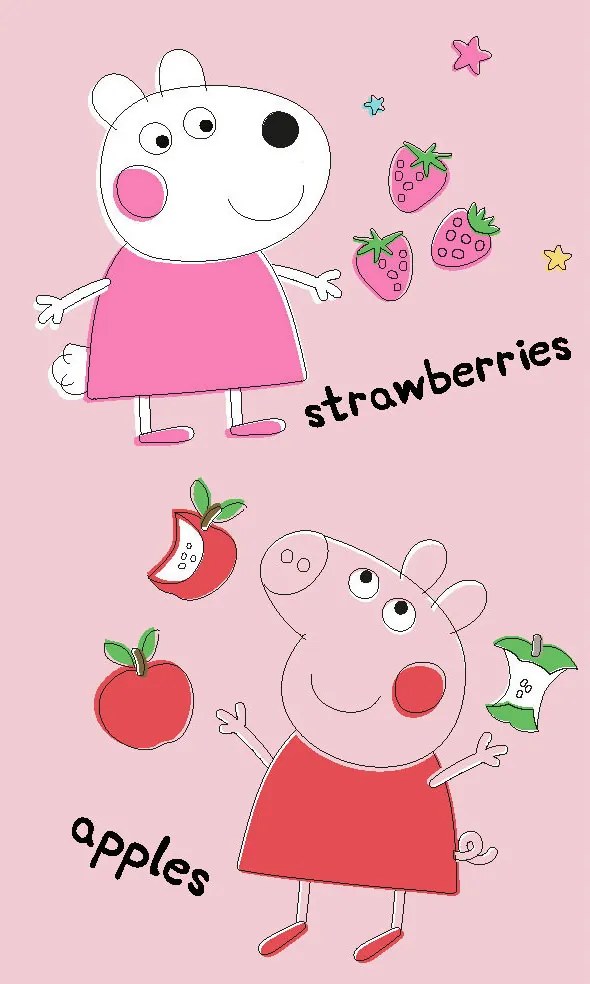 Peppa malac Fruits kéztörlő, arctörlő, törölköző 30x50 cm