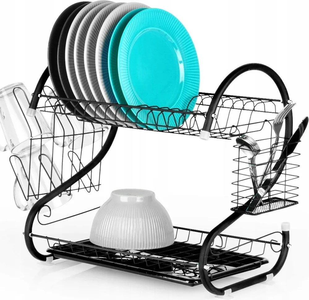 Csepegtető Edényszárító Evőeszköz Kétszintes Emeletes Álló Függő