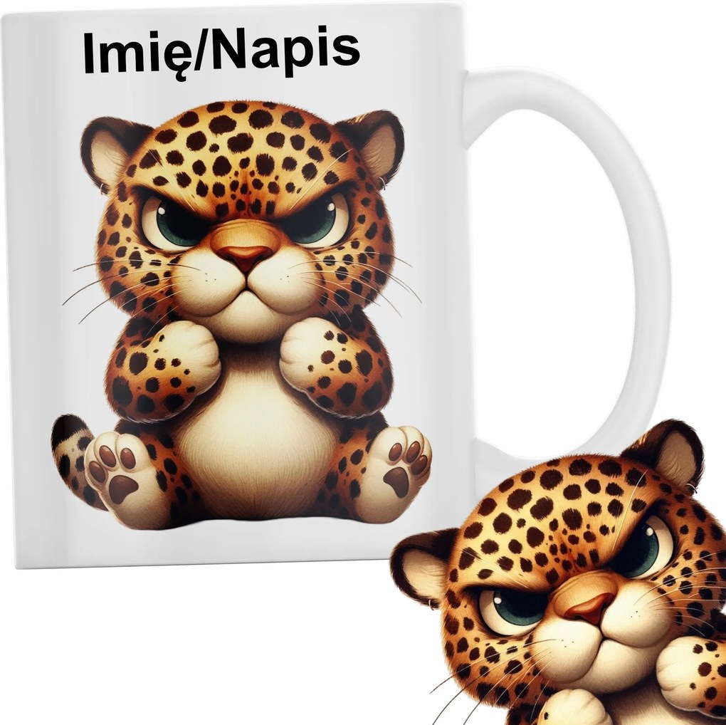 vicces Bögre Gonosz Gepárd Név Felirat Ajándék 330ml Csomagolás