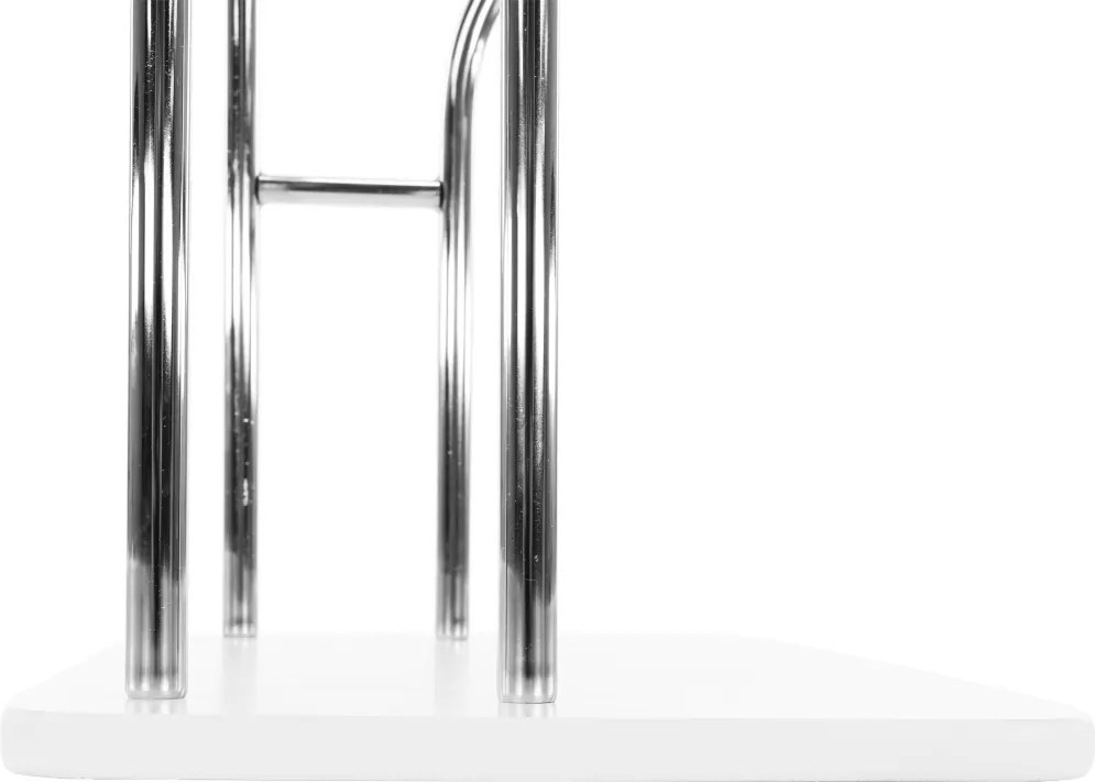 Fogas, néma szolga, króm + fehér, ELIAS