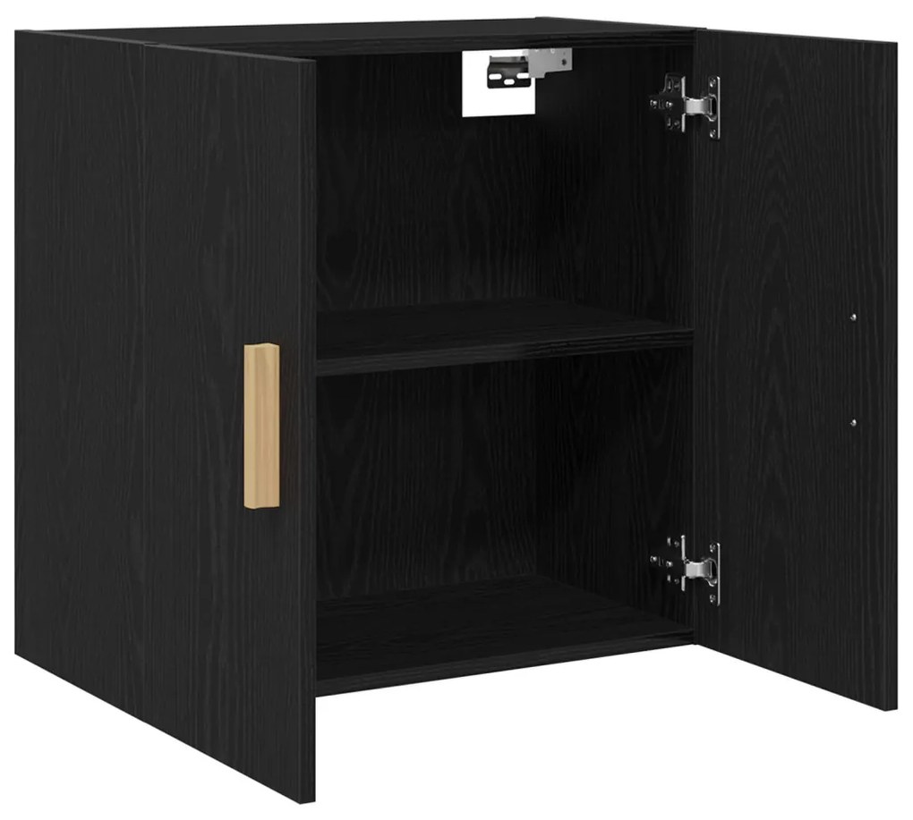 Fekete Áfonyás Fali Szekrény - 60x30x60 cm, Műszálas Fából Készült