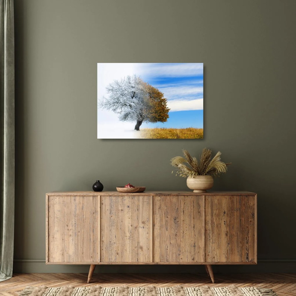 Kép - Évszakváltás (üvegen) (70x50 cm)