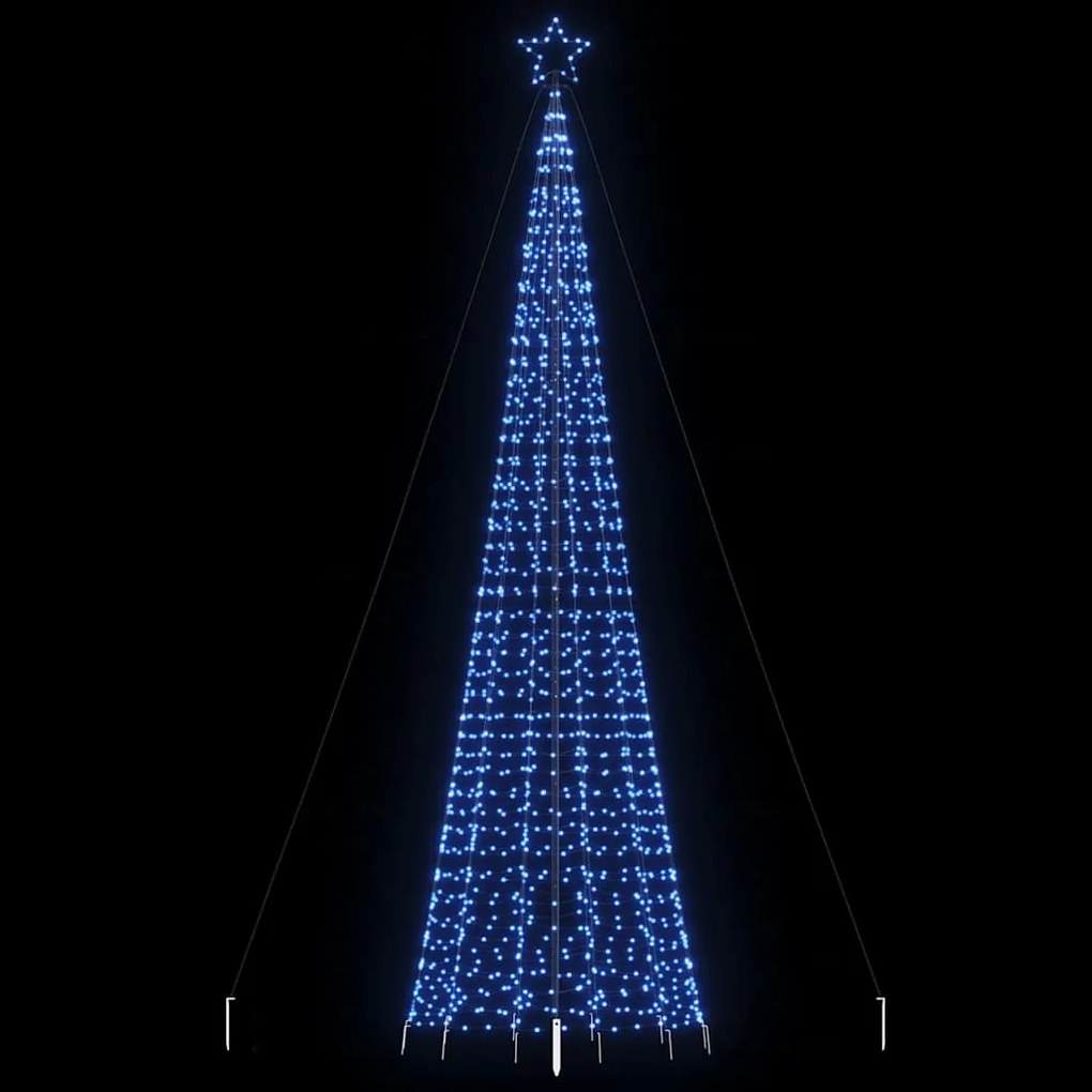 kék LED karácsonyfa tüskékkel 1534 LED 500 cm