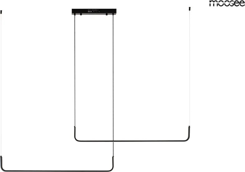 KING HOME MSE010100329 SHAPE Modern Led Függesztett Lámpa Fekete LED IP20