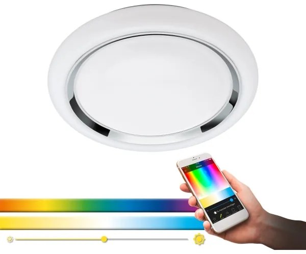 Eglo 33254-LED RGBW Dimmelhető mennyezeti lámpatest CAPASSO-C LED/17W/230V átm. 34 cm
