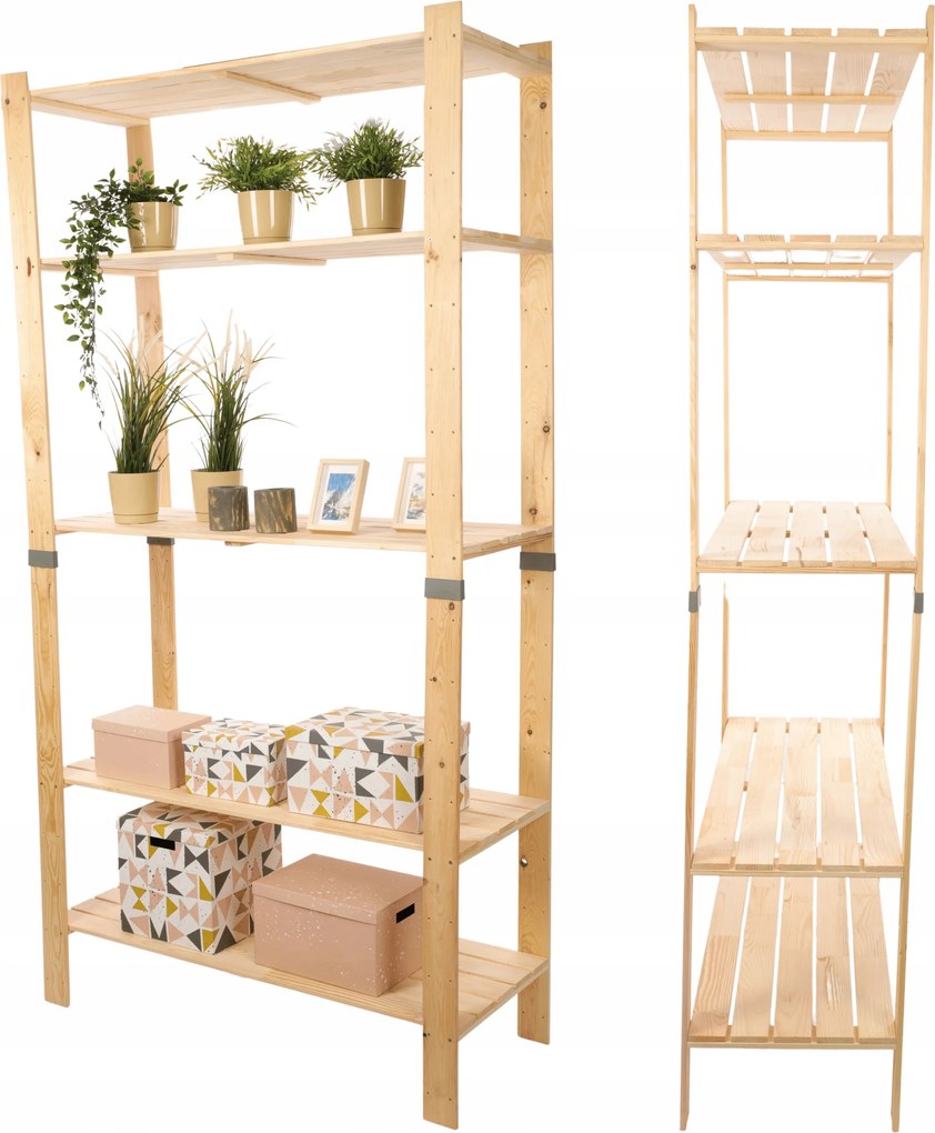 Könyvespolc játékpolc fa könyvespolc kamra 230cm Széles