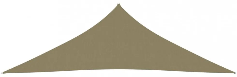 bézs háromszögű oxford-szövet napvitorla 2,5 x 2,5 x 3,5 m