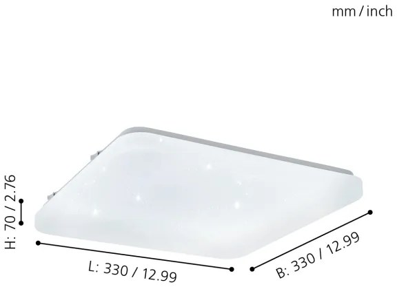 Eglo 97882 - LED mennyezeti lámpa FRANIA-S LED/14,6W/230V