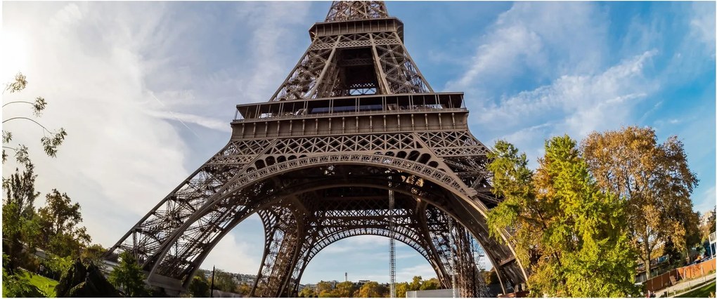 Kép - Eiffel-torony színes (120x50 cm)