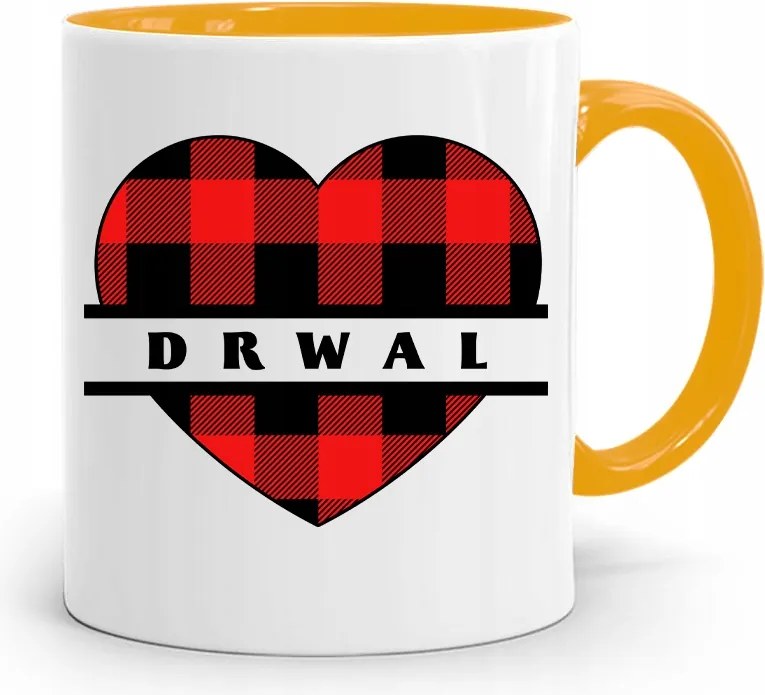 Favágó Bögre Sárga Születésnapi Ajándék fényképes nyomtatással