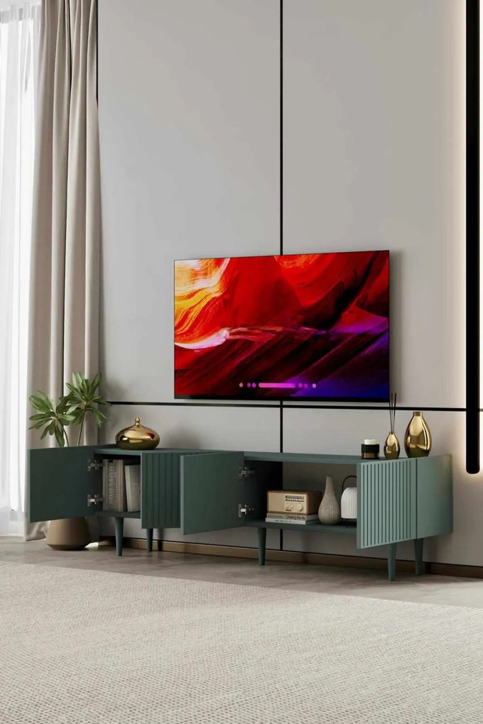 Capella TV-állvány, zöld, 160 cm