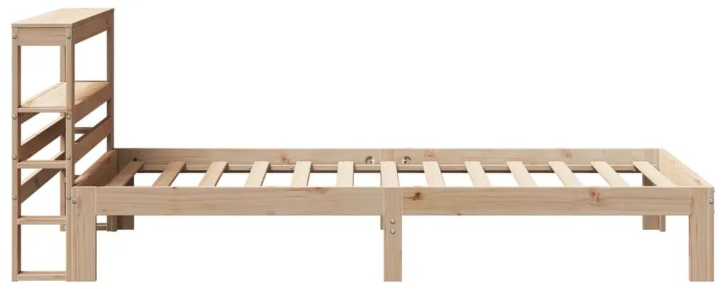 tömör fenyőfa ágykeret fejtámlával 90 x 190 cm