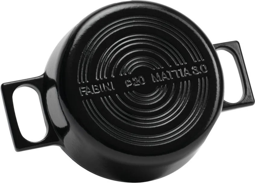 Indukciós tűzhelyhez alkalmas öntöttvas lábas fedővel 2 l Mattia 3.0 – FABINI