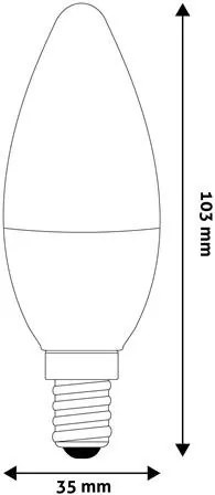 LED izzó, E14, gyertya, 2,5W, 250lm, 3000K, AVIDE (AVLED028)