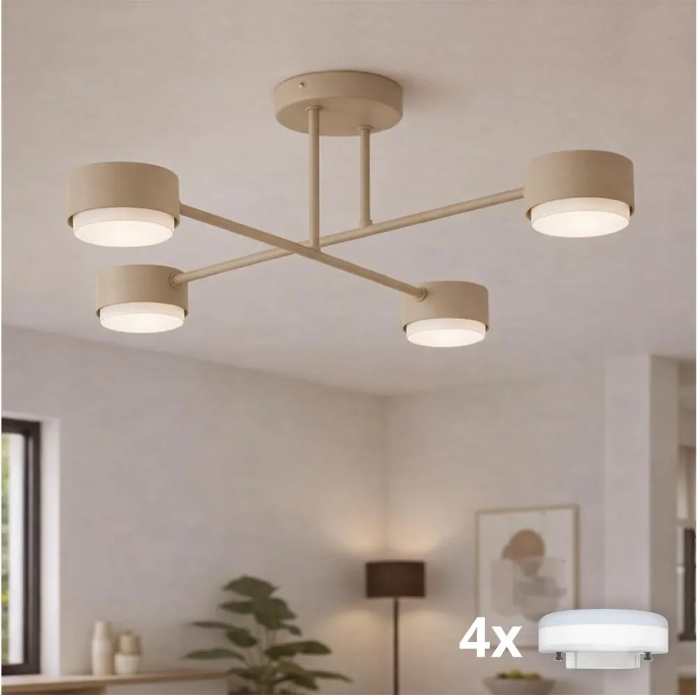 Brilagi - LED felületre szerelhető csillár MONO 4xGX53/30W/230V bézs