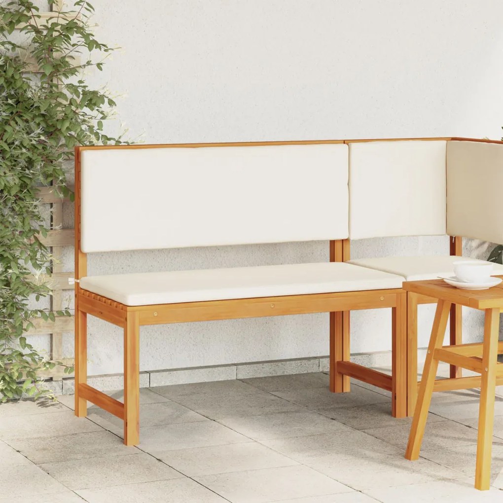Kerti pad párnákkal 100x50x91 cm Tömör akácfából