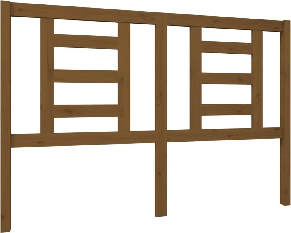 vidaXL mézbarna tömör fenyőfa ágyfejtámla 146 x 4 x 100 cm