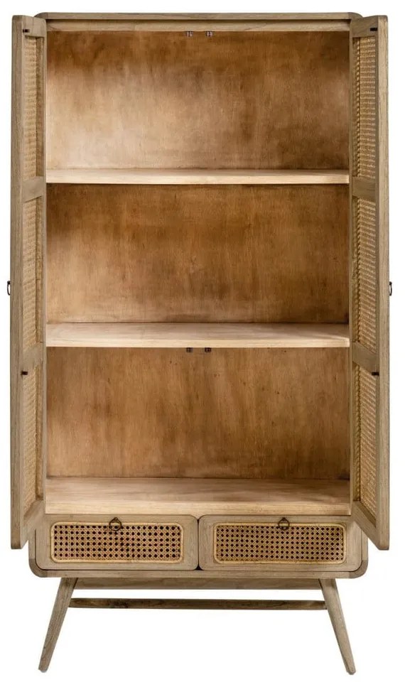 Natúr színű mindifa ruhásszekrény 90x175 cm Nalu – Kave Home