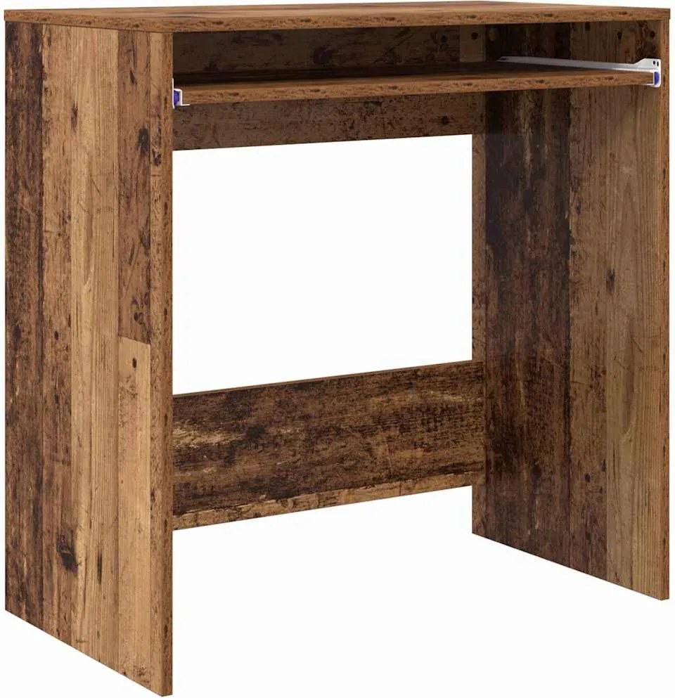 vidaXL Asztal fiókkal tárolóval Öreg fa 77,5 x 43 x 79 cm Faanyag