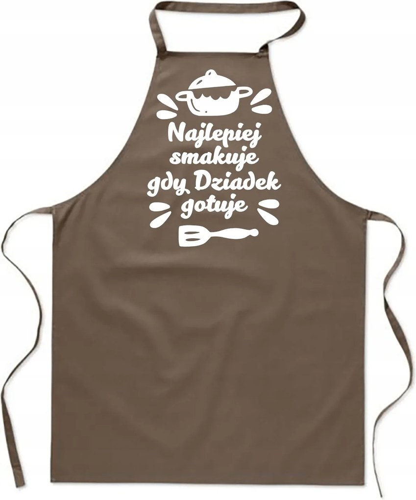 Konyhai Kötény Bézs Nagypapa Főz Ajándék Nagypapa Napjára FA_426_b